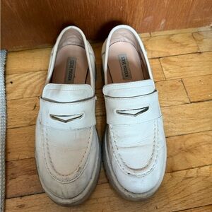 Steve Madden White Loafers